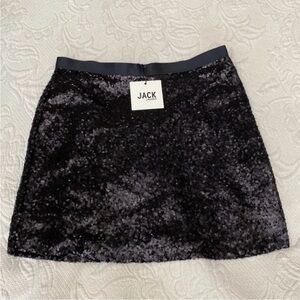 BB Dakota Black Sequin Mini Skirt